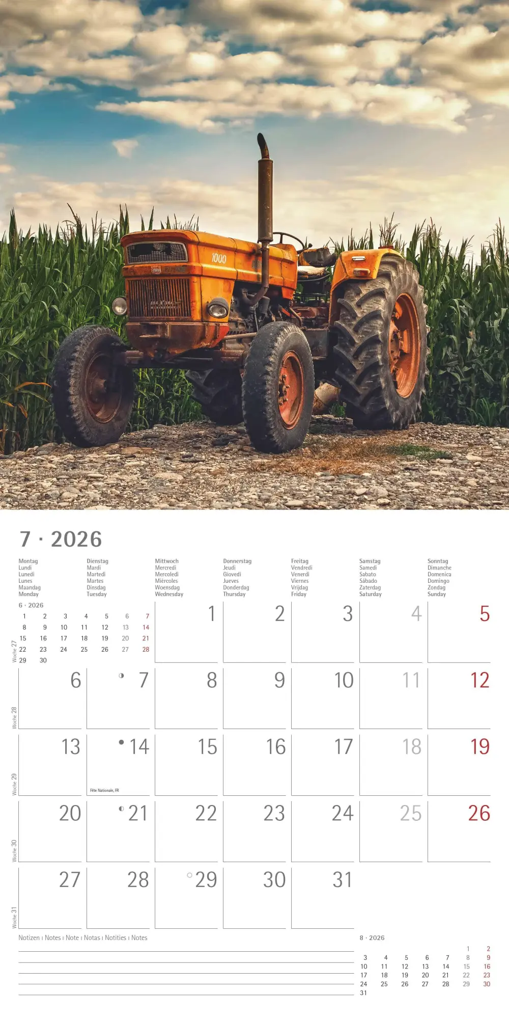 Bild: 4069095003118 | Traktoren 2026 - Broschürenkalender 30x30 cm (30x60 geöffnet) -...