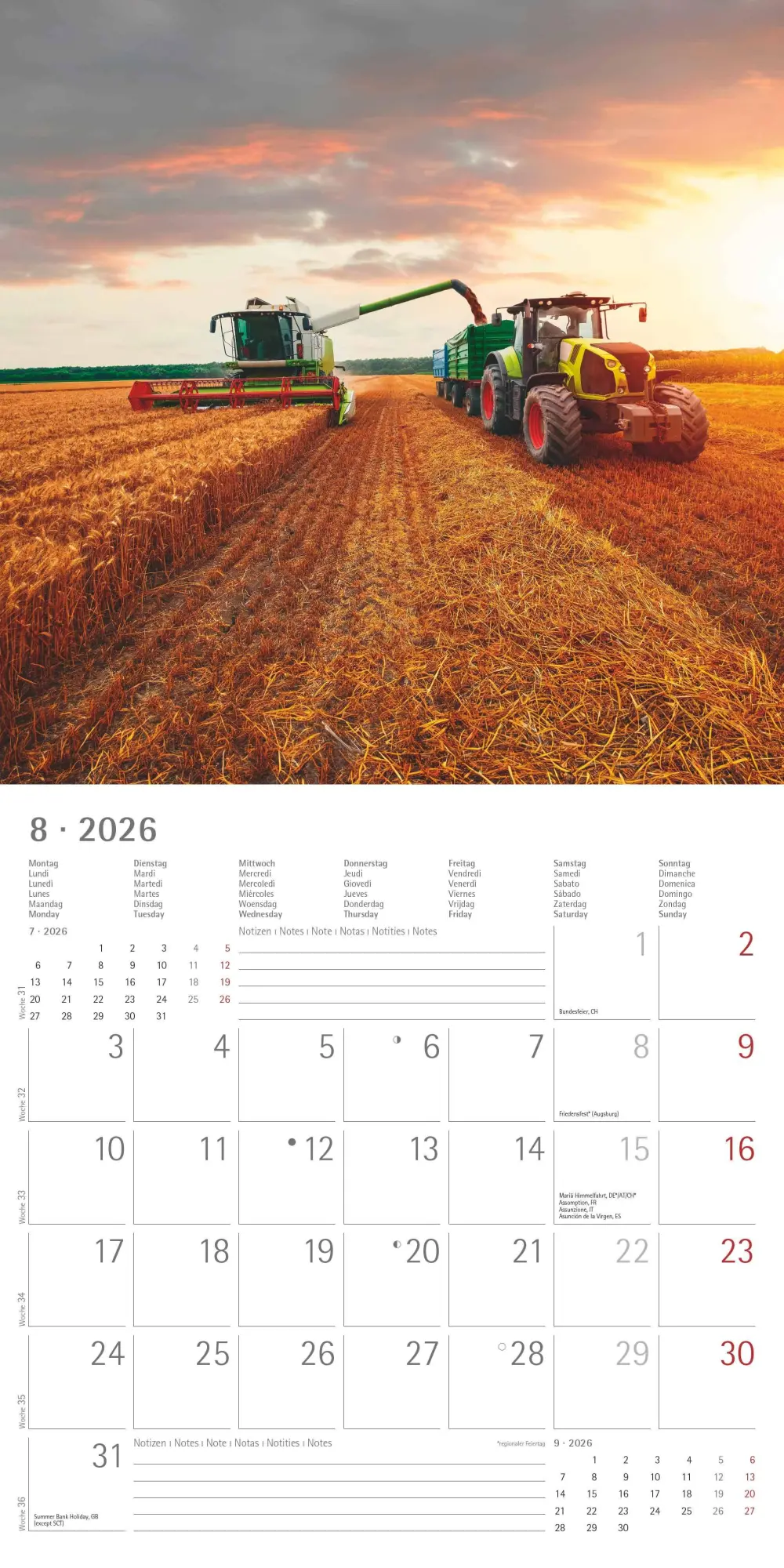 Bild: 4069095003118 | Traktoren 2026 - Broschürenkalender 30x30 cm (30x60 geöffnet) -...