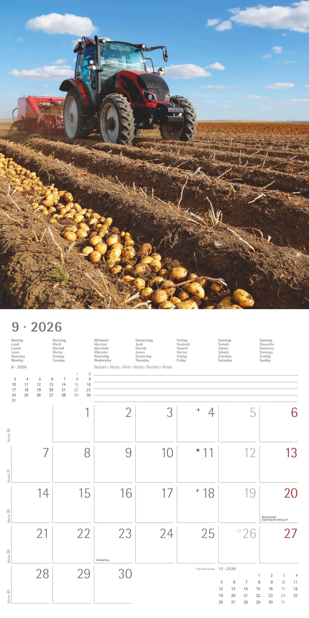 Bild: 4069095003118 | Traktoren 2026 - Broschürenkalender 30x30 cm (30x60 geöffnet) -...