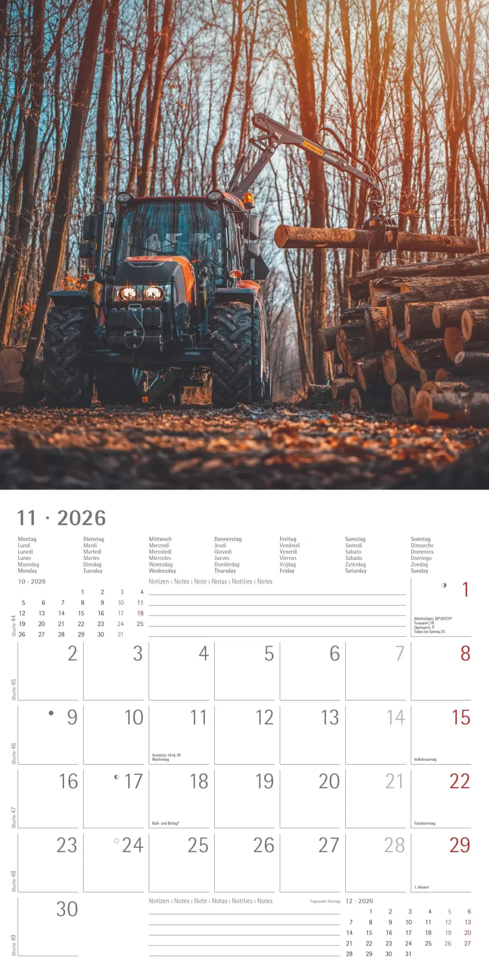 Bild: 4069095003118 | Traktoren 2026 - Broschürenkalender 30x30 cm (30x60 geöffnet) -...