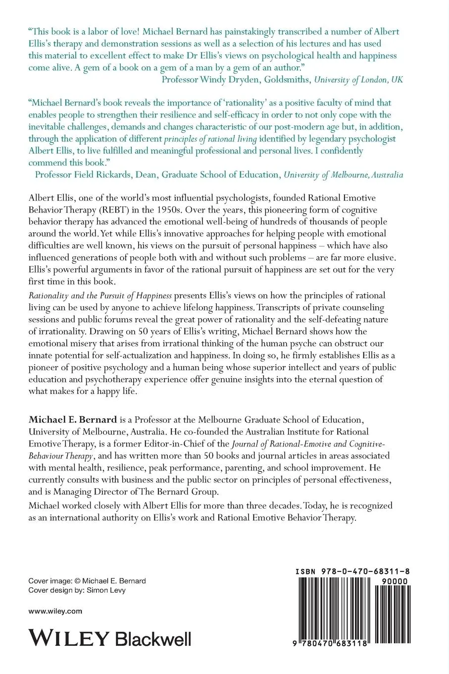 Rückseite: 9780470683118 | Rationality and the Pursuit of Happiness | Michael E Bernard | Buch