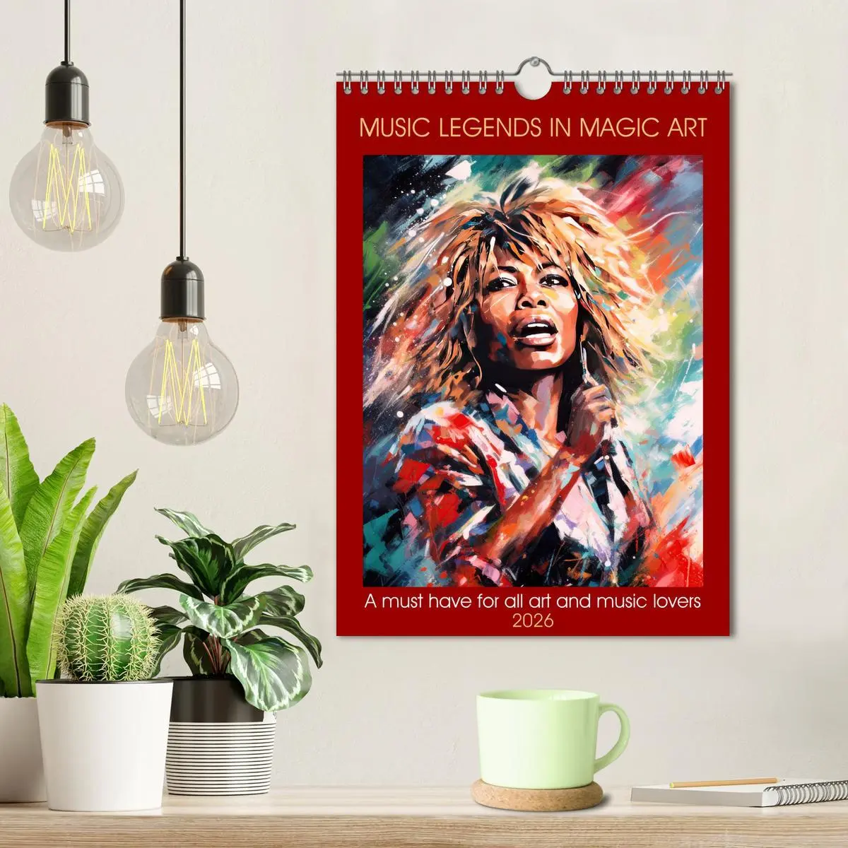 Bild: 9783516533118 | Music legends in magic art (Wall Calendar 2026 DIN A4 portrait),...