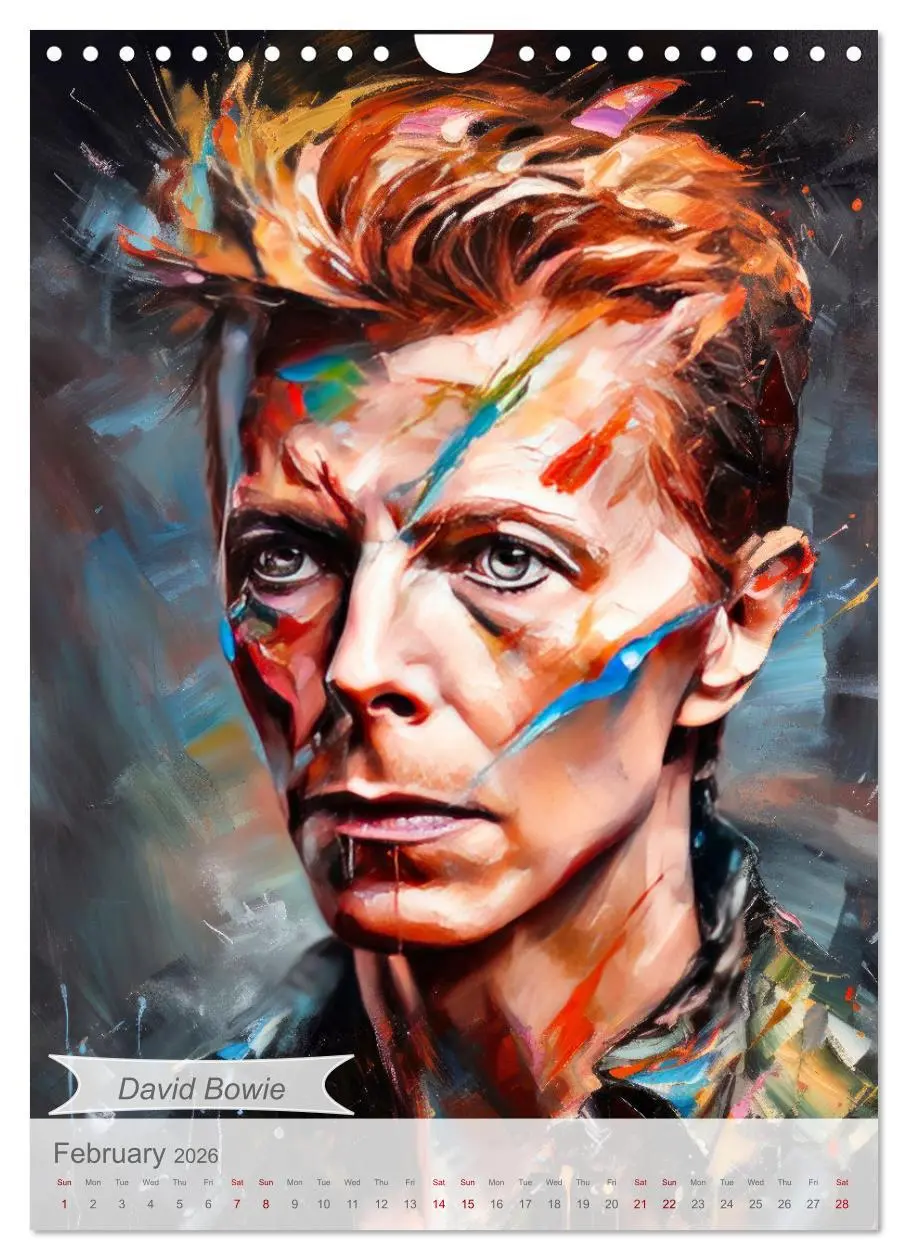 Bild: 9783516533118 | Music legends in magic art (Wall Calendar 2026 DIN A4 portrait),...