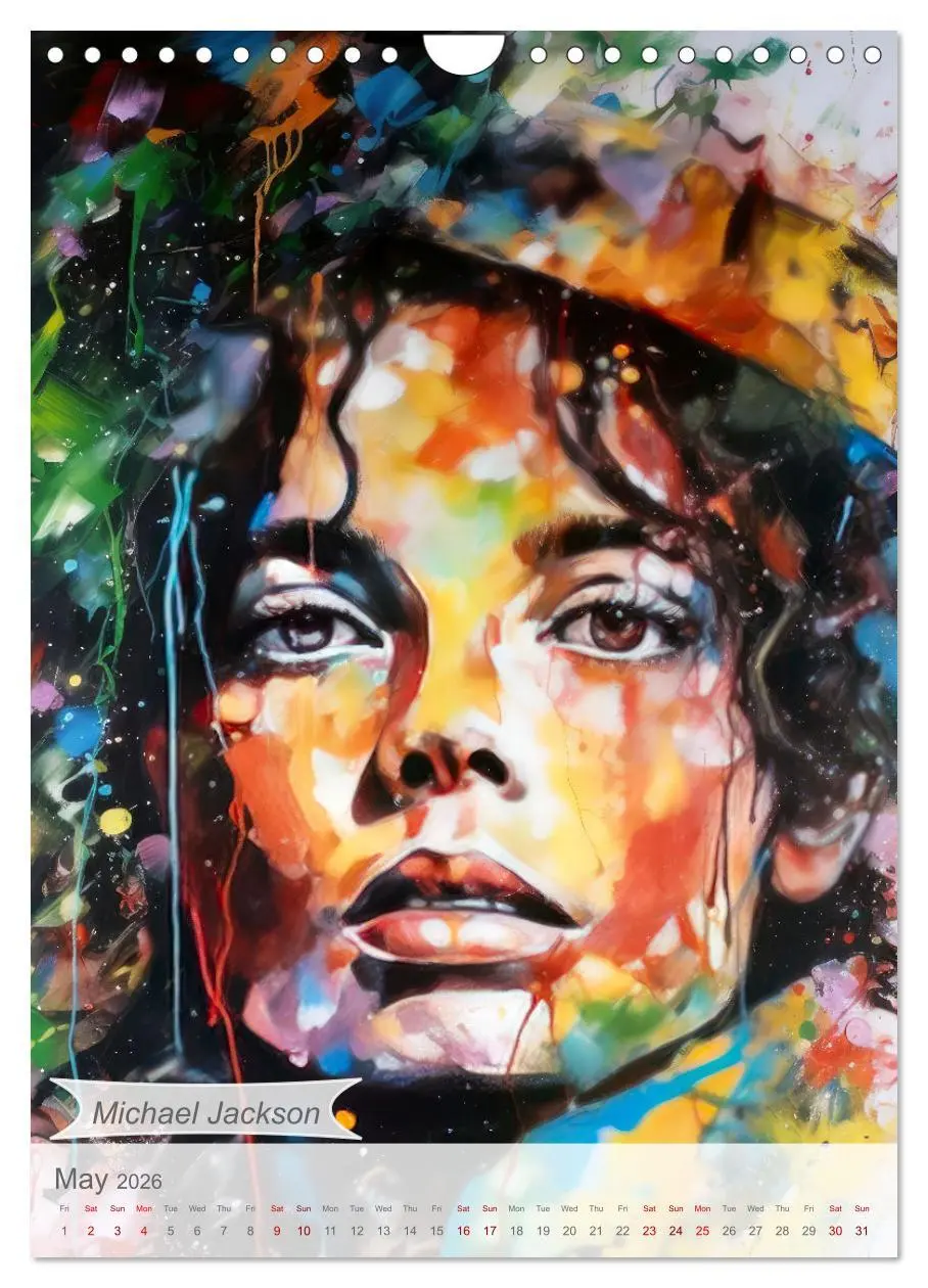 Bild: 9783516533118 | Music legends in magic art (Wall Calendar 2026 DIN A4 portrait),...
