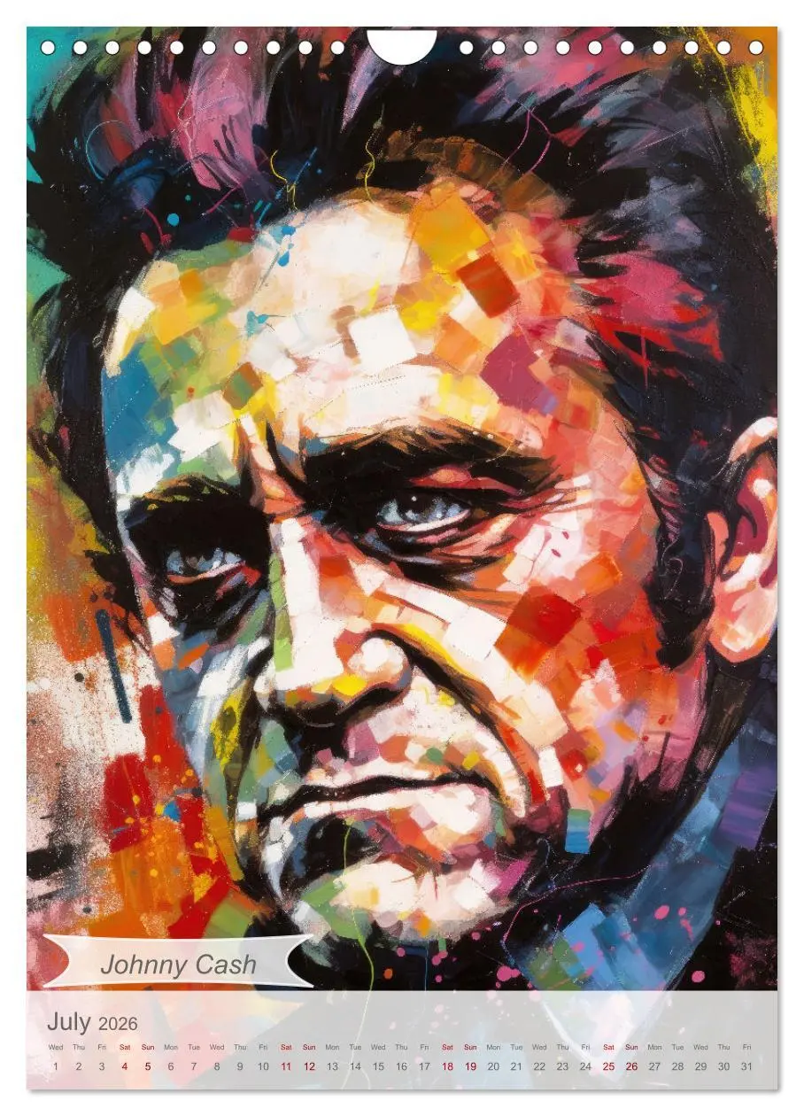 Bild: 9783516533118 | Music legends in magic art (Wall Calendar 2026 DIN A4 portrait),...