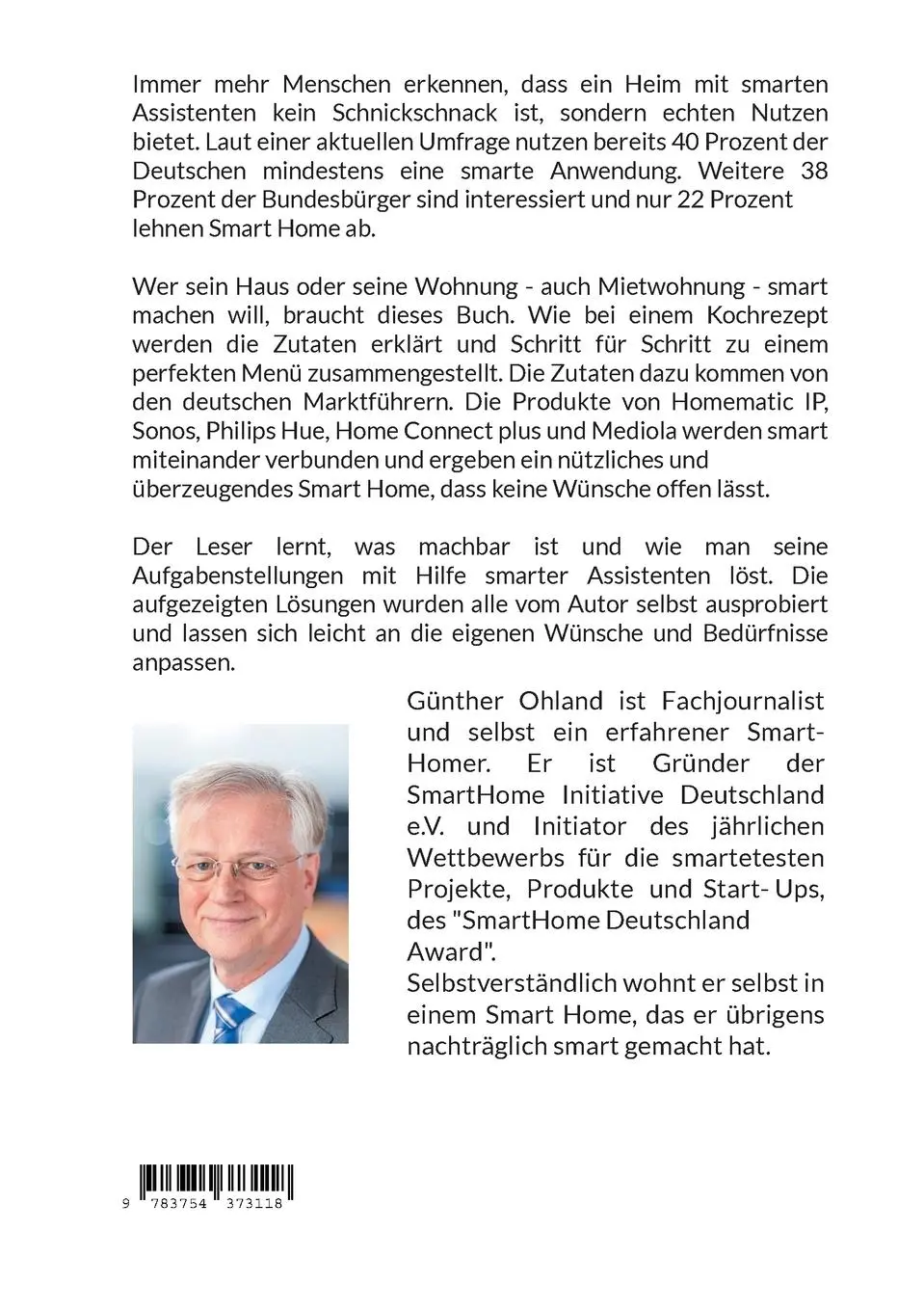 Rückseite: 9783754373118 | Das Smart Home Kochbuch | Günther Ohland | Taschenbuch | Paperback