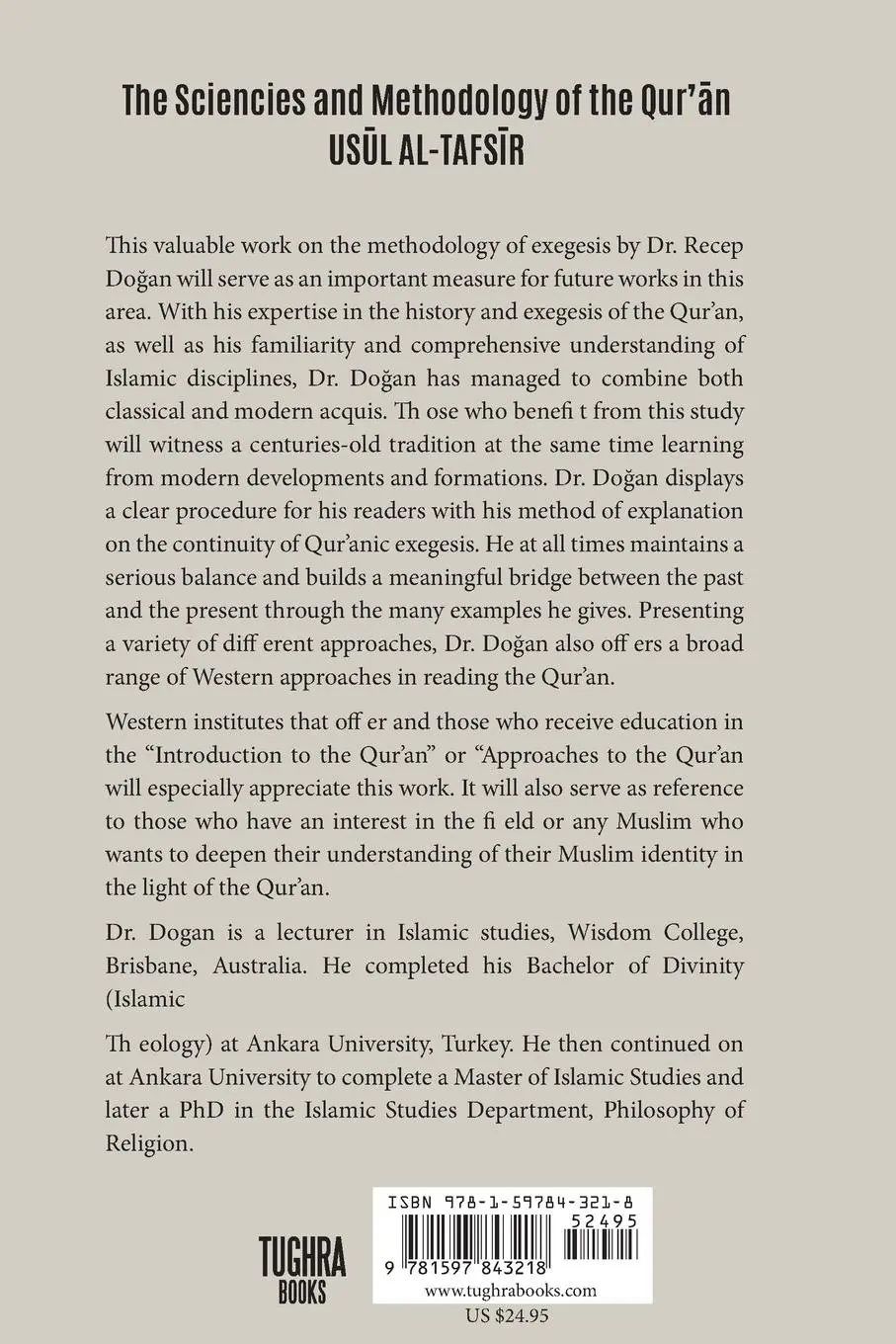 Rückseite: 9781597843218 | Usul al Tafsir | Recep Dogan | Taschenbuch | Englisch | 2014