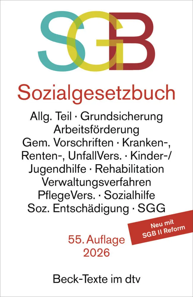 Cover: 9783423533218 | Sozialgesetzbuch mit Sozialgerichtsgesetz und zugehörigen...
