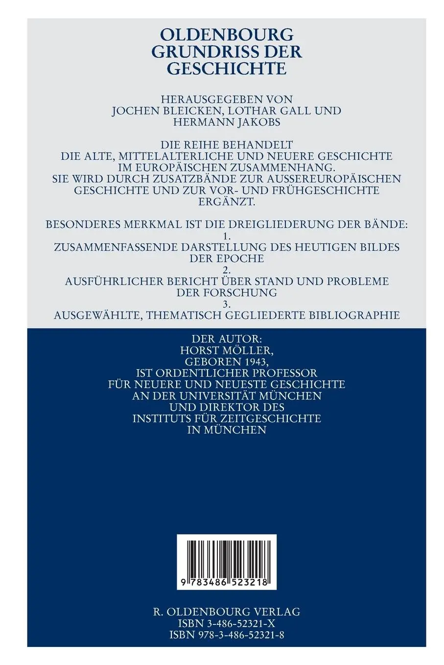 Rückseite: 9783486523218 | Europa zwischen den Weltkriegen | Horst Möller | Taschenbuch | XII