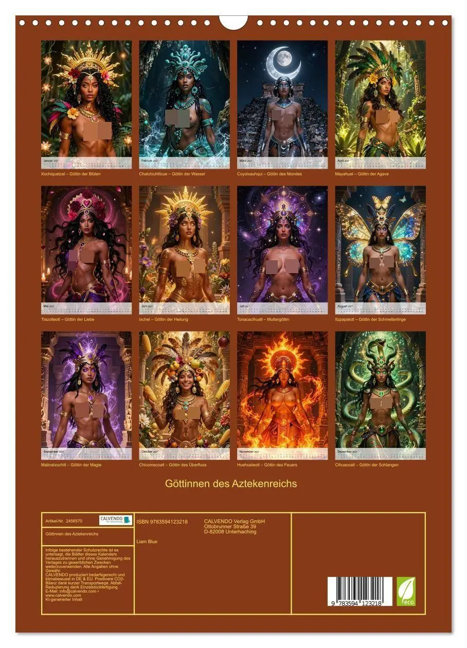 Bild: 9783594123218 | Göttinnen des Aztekenreichs (Wandkalender 2027 DIN A3 hoch),...