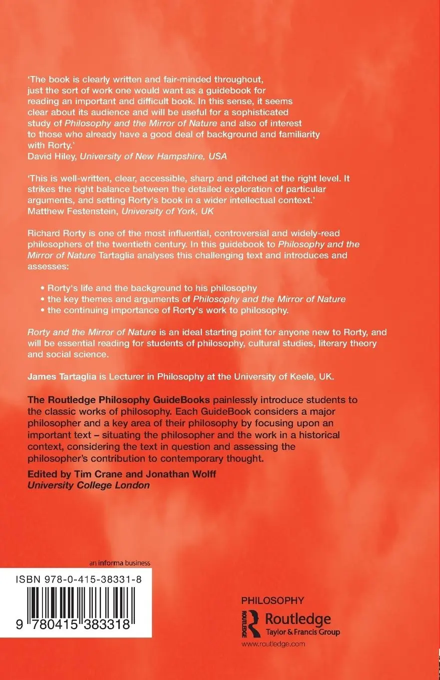 Rückseite: 9780415383318 | Routledge Philosophy GuideBook to Rorty and the Mirror of Nature