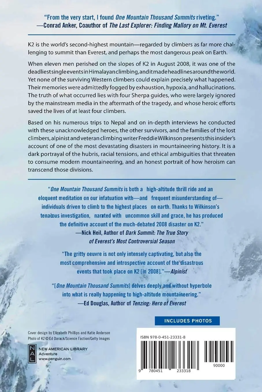 Rückseite: 9780451233318 | One Mountain Thousand Summits | Freddie Wilkinson | Taschenbuch | 2011