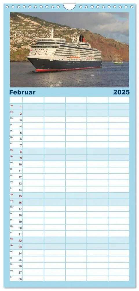 Bild: 9783457113318 | Familienplaner 2025 - Kreuzfahrtschiffe in Europa mit 5 Spalten...