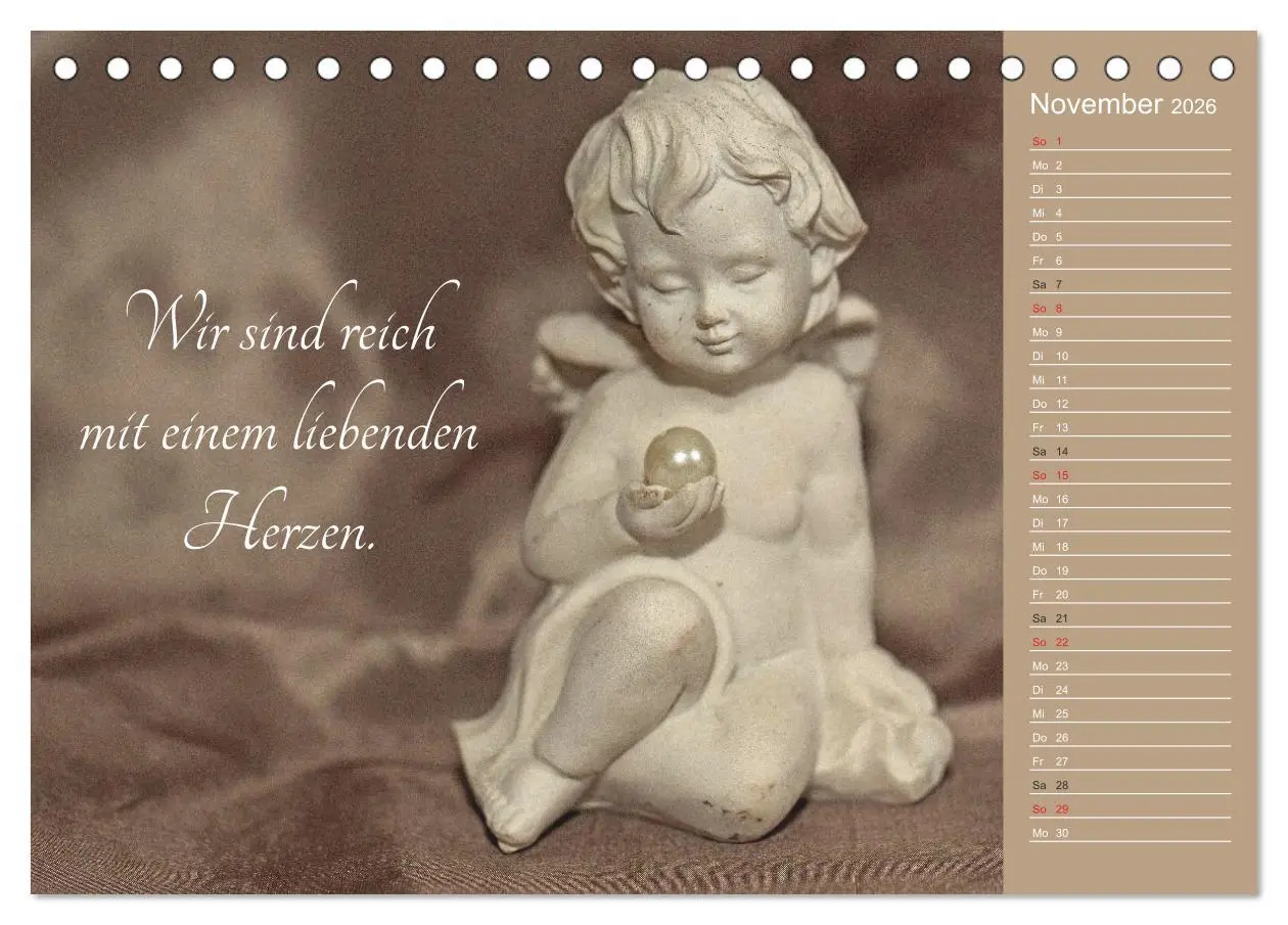 Bild: 9783457973318 | Engel - Die Worte der Liebe (Tischkalender 2026 DIN A5 quer),...