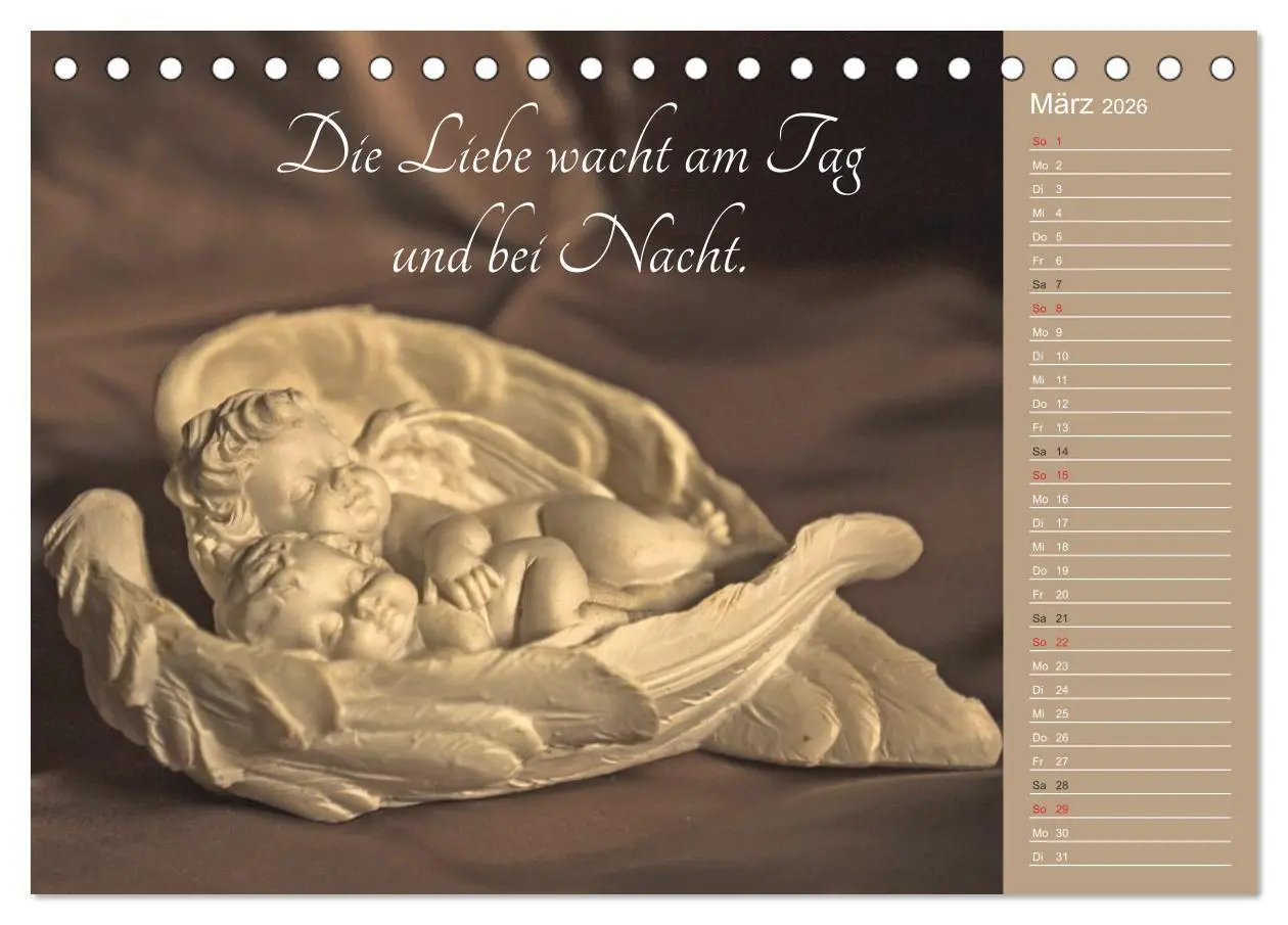 Bild: 9783457973318 | Engel - Die Worte der Liebe (Tischkalender 2026 DIN A5 quer),...