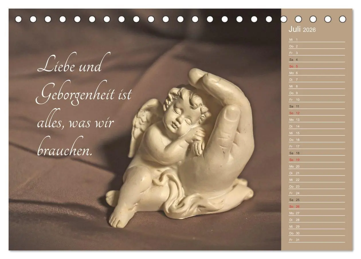 Bild: 9783457973318 | Engel - Die Worte der Liebe (Tischkalender 2026 DIN A5 quer),...