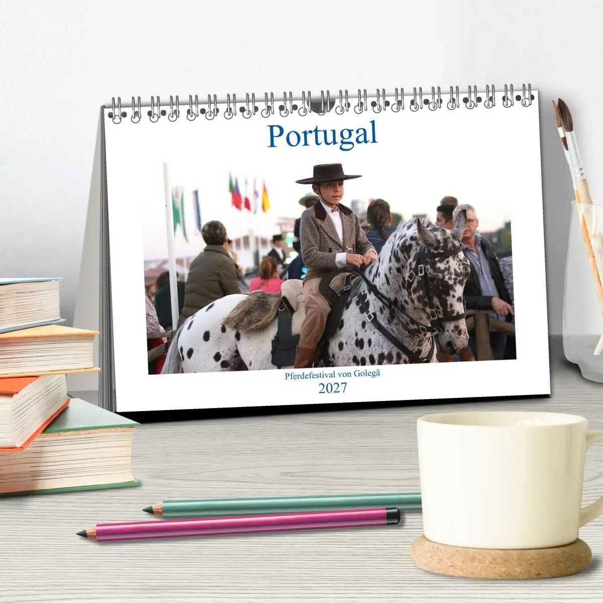 Bild: 9783569843318 | Portugal - Pferdefestival von Golegã (Tischkalender 2027 DIN A5...