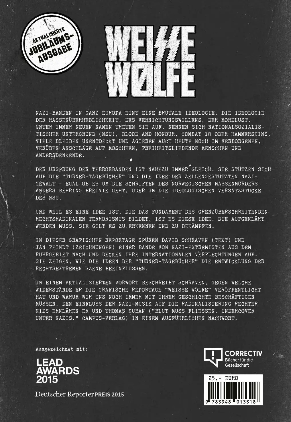 Rückseite: 9783948013318 | Weisse Wölfe | Eine grafische Reportage über rechten Terror | Schraven