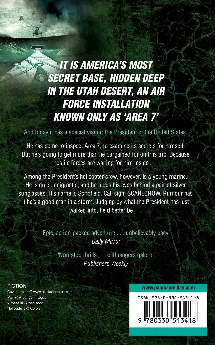 Rückseite: 9780330513418 | Area 7 | Matthew Reilly | Taschenbuch | 496 S. | Englisch | 2010 | Pan