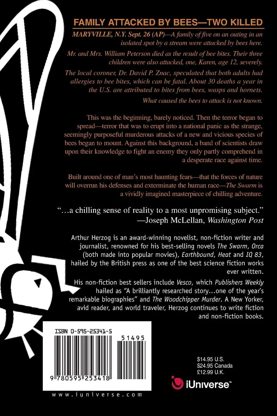 Rückseite: 9780595253418 | The Swarm | Arthur Herzog III | Taschenbuch | Kartoniert / Broschiert