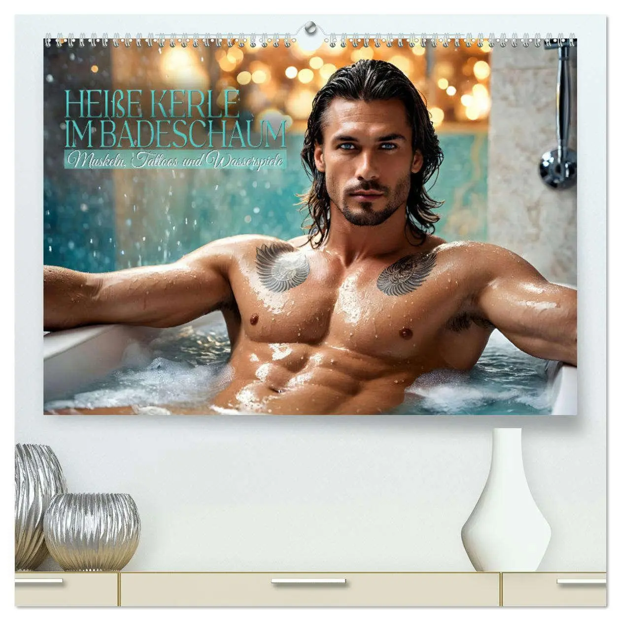 Cover: 9783457273418 | Heiße Kerle im Badeschaum - Muskeln, Tattoos und Wasserspiele...