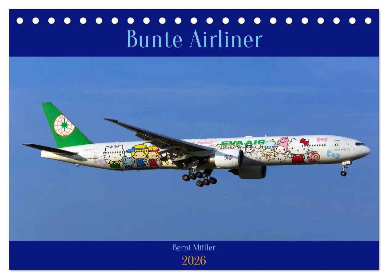 Cover: 9783457413418 | Bunte Airliner (Tischkalender 2026 DIN A5 quer), CALVENDO...
