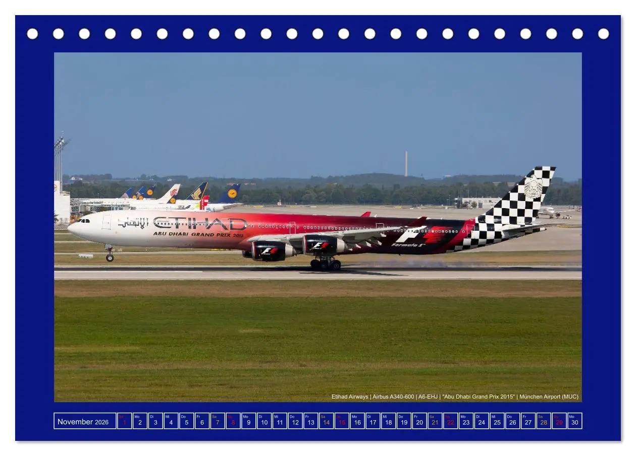 Bild: 9783457413418 | Bunte Airliner (Tischkalender 2026 DIN A5 quer), CALVENDO...