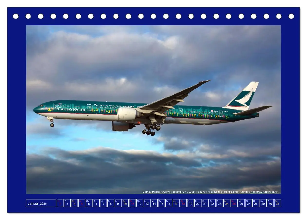 Bild: 9783457413418 | Bunte Airliner (Tischkalender 2026 DIN A5 quer), CALVENDO...