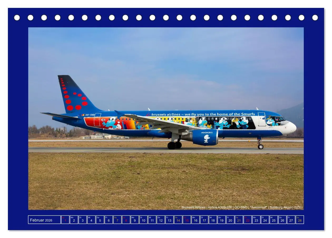 Bild: 9783457413418 | Bunte Airliner (Tischkalender 2026 DIN A5 quer), CALVENDO...
