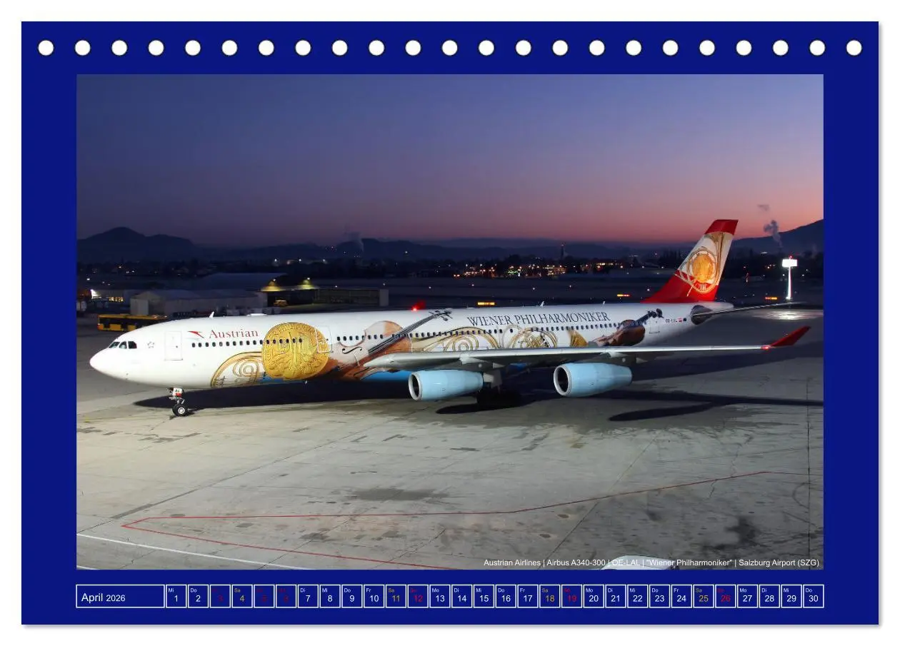 Bild: 9783457413418 | Bunte Airliner (Tischkalender 2026 DIN A5 quer), CALVENDO...