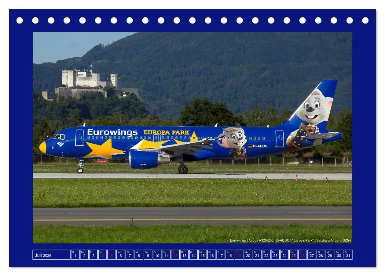 Bild: 9783457413418 | Bunte Airliner (Tischkalender 2026 DIN A5 quer), CALVENDO...