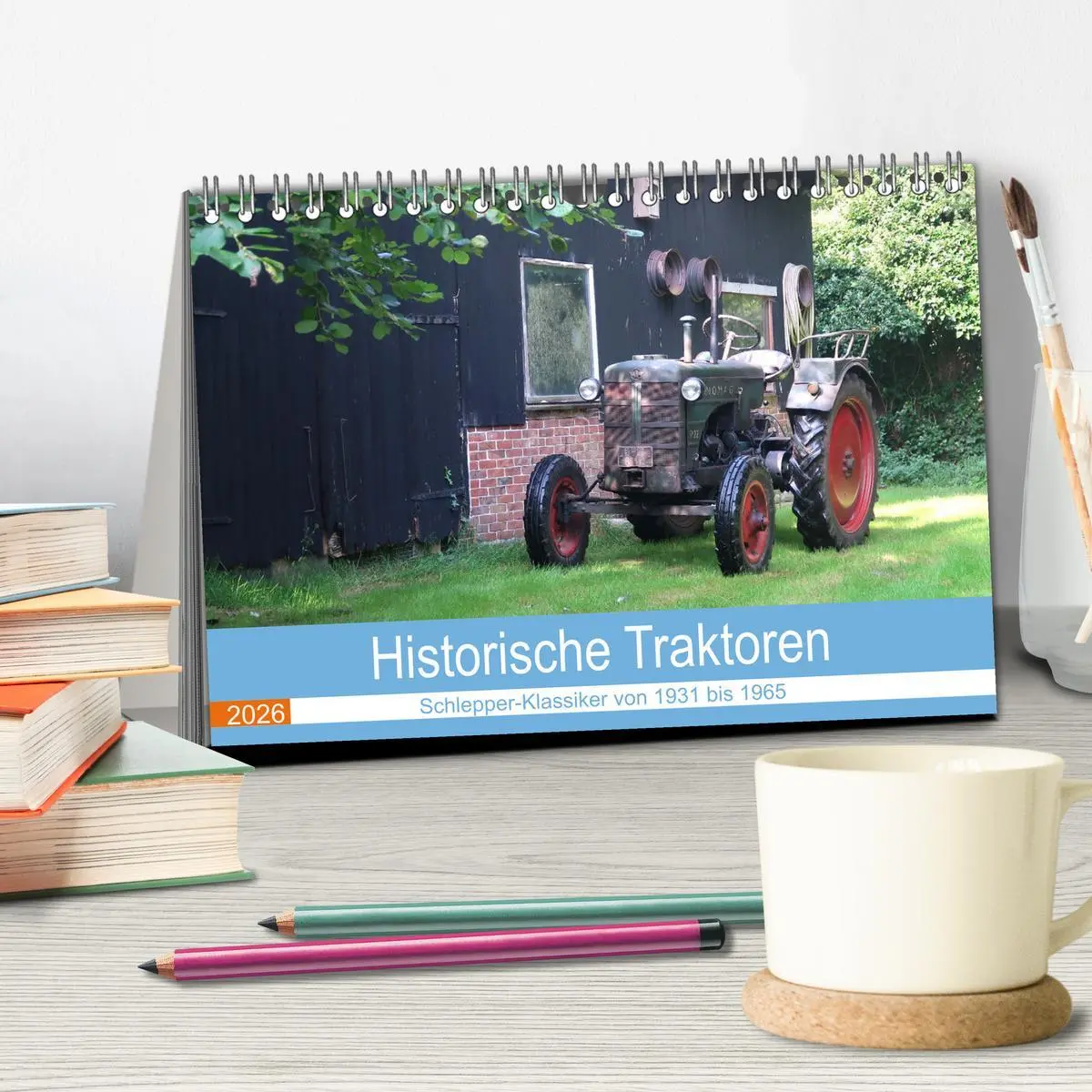 Bild: 9783457653418 | Historische Traktoren 2026 (Tischkalender 2026 DIN A5 quer),...
