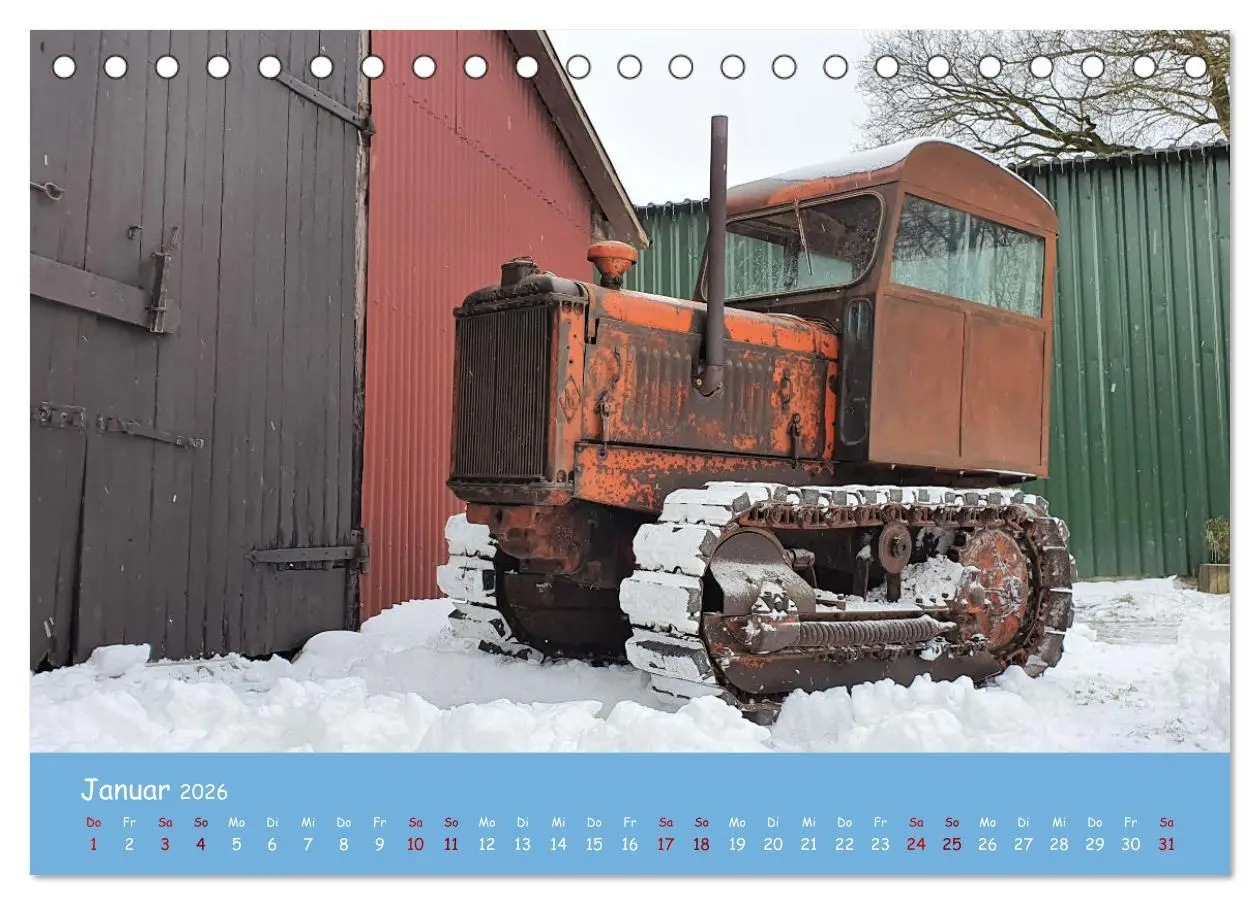 Bild: 9783457653418 | Historische Traktoren 2026 (Tischkalender 2026 DIN A5 quer),...