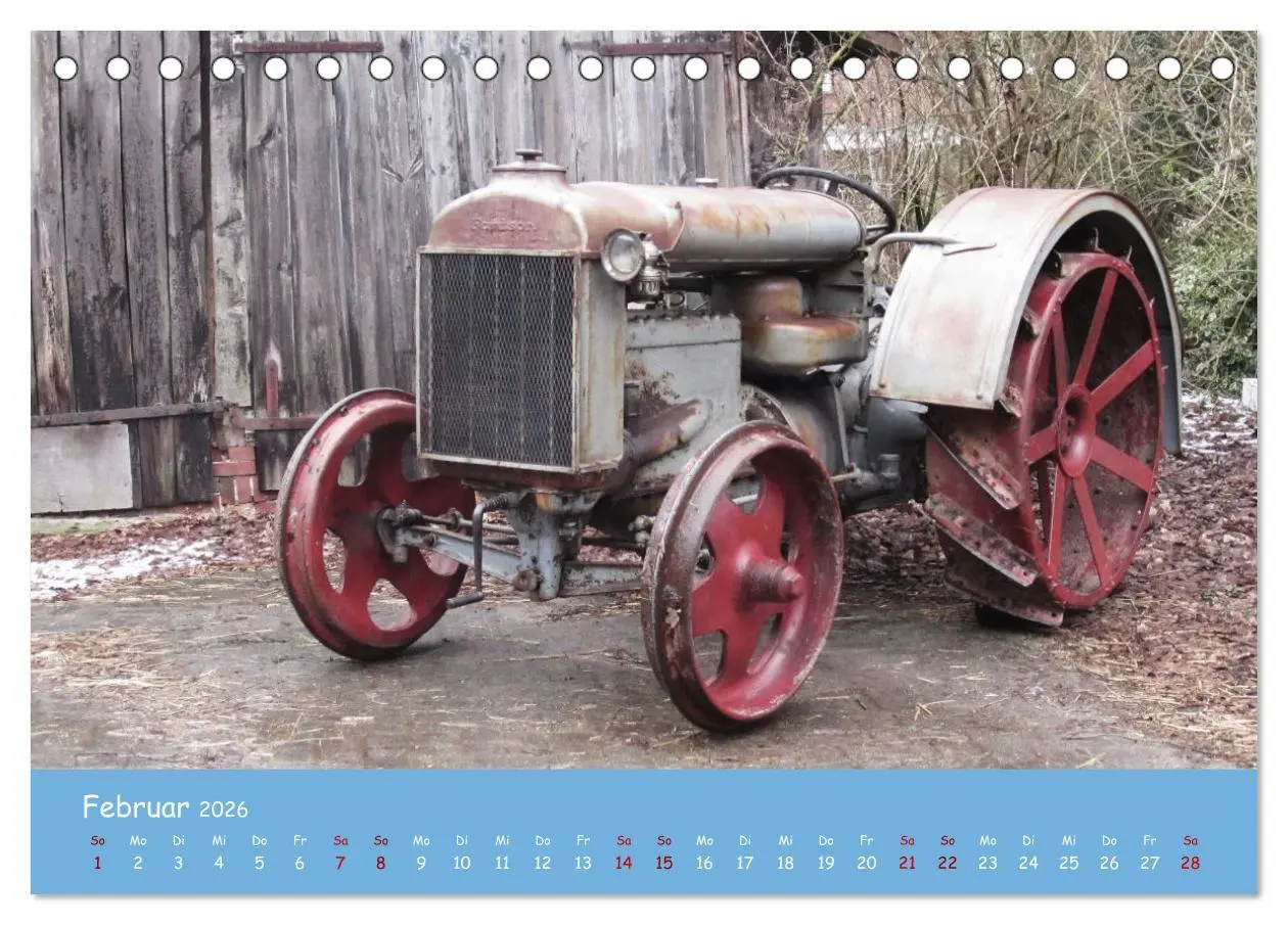 Bild: 9783457653418 | Historische Traktoren 2026 (Tischkalender 2026 DIN A5 quer),...