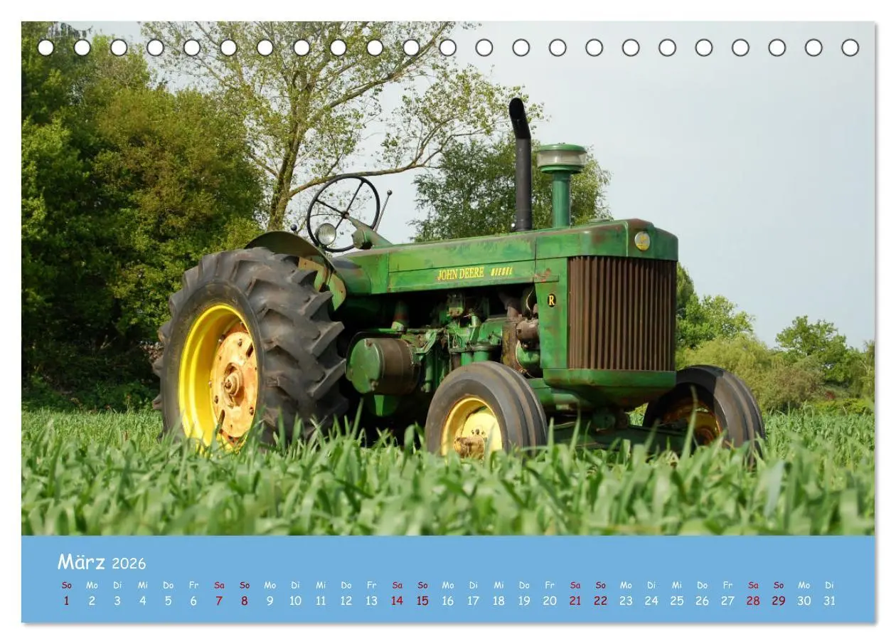 Bild: 9783457653418 | Historische Traktoren 2026 (Tischkalender 2026 DIN A5 quer),...