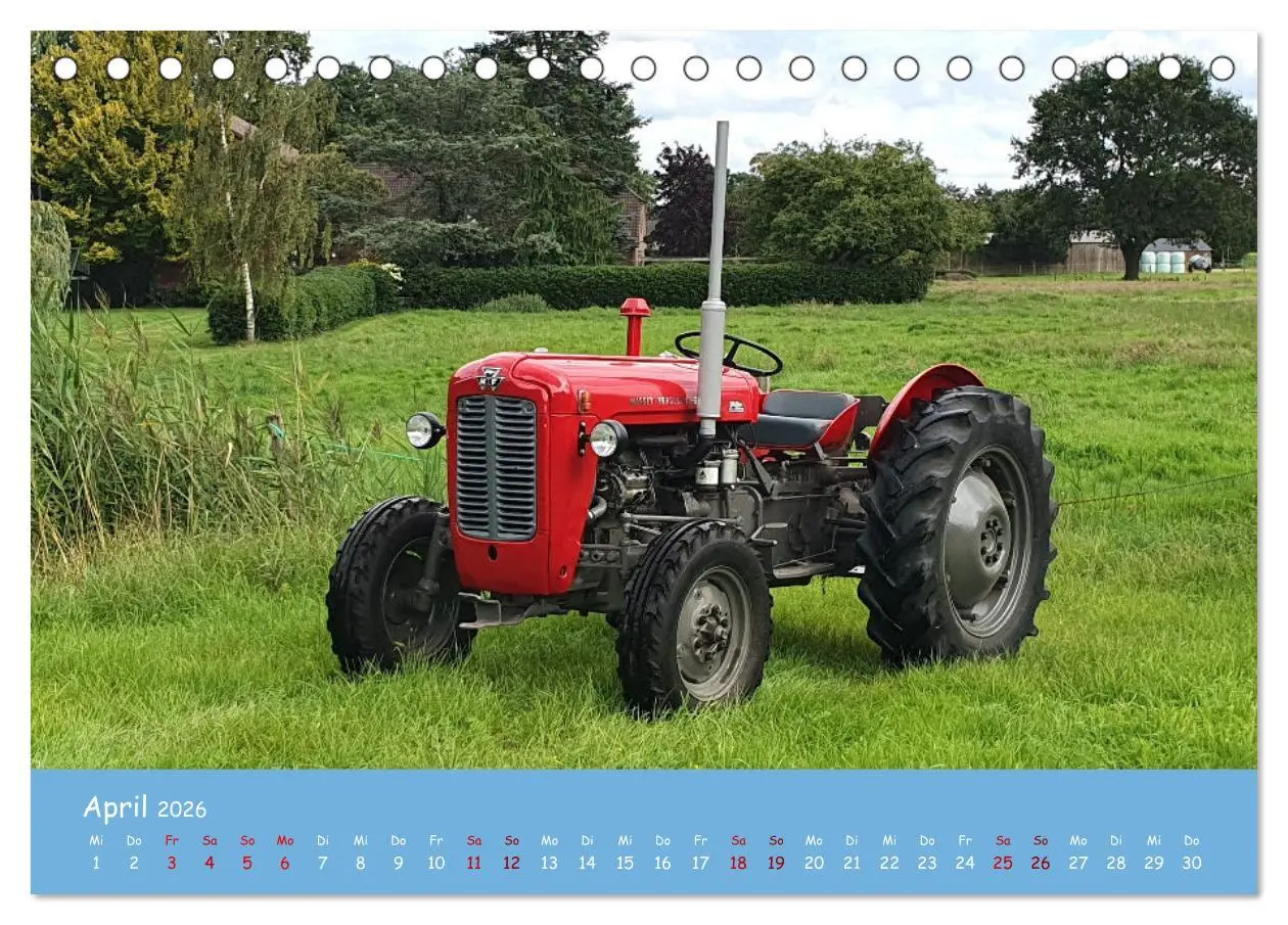 Bild: 9783457653418 | Historische Traktoren 2026 (Tischkalender 2026 DIN A5 quer),...