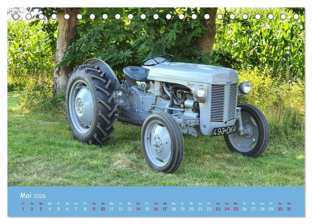 Bild: 9783457653418 | Historische Traktoren 2026 (Tischkalender 2026 DIN A5 quer),...