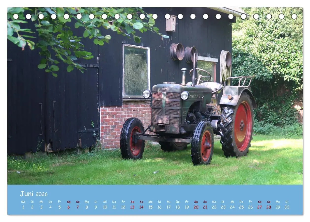 Bild: 9783457653418 | Historische Traktoren 2026 (Tischkalender 2026 DIN A5 quer),...