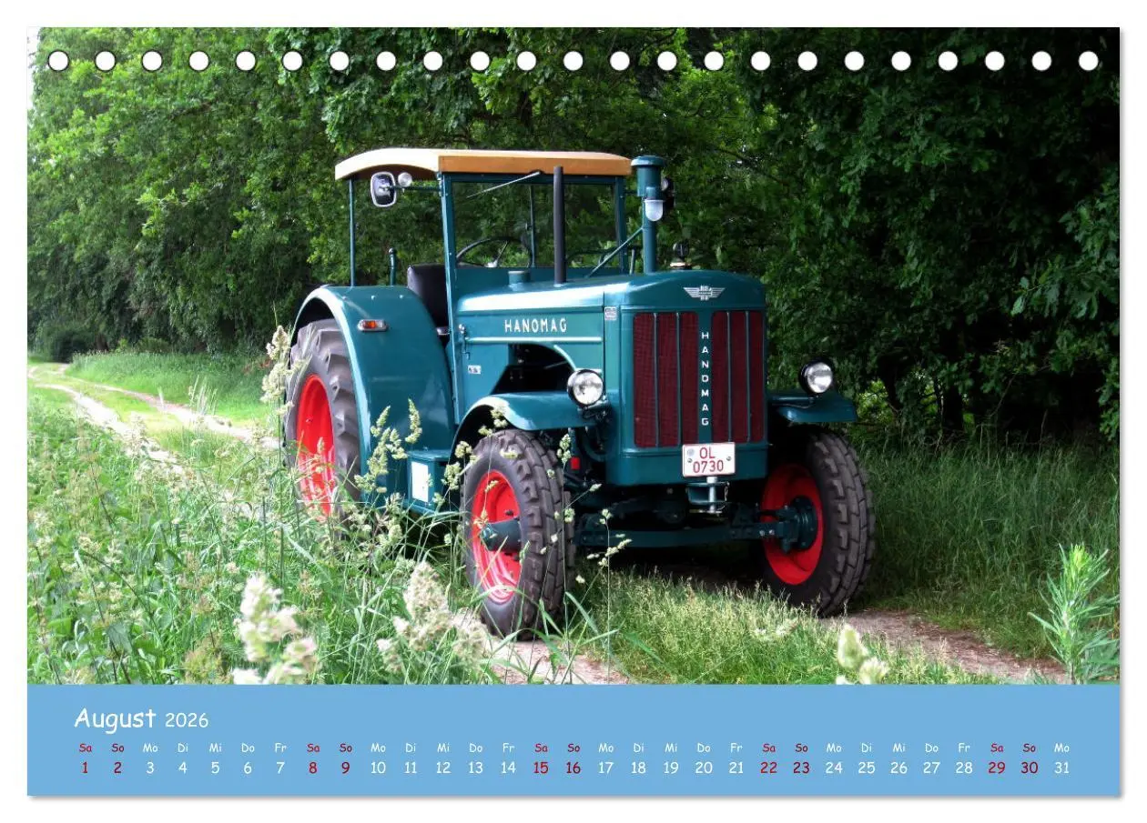 Bild: 9783457653418 | Historische Traktoren 2026 (Tischkalender 2026 DIN A5 quer),...