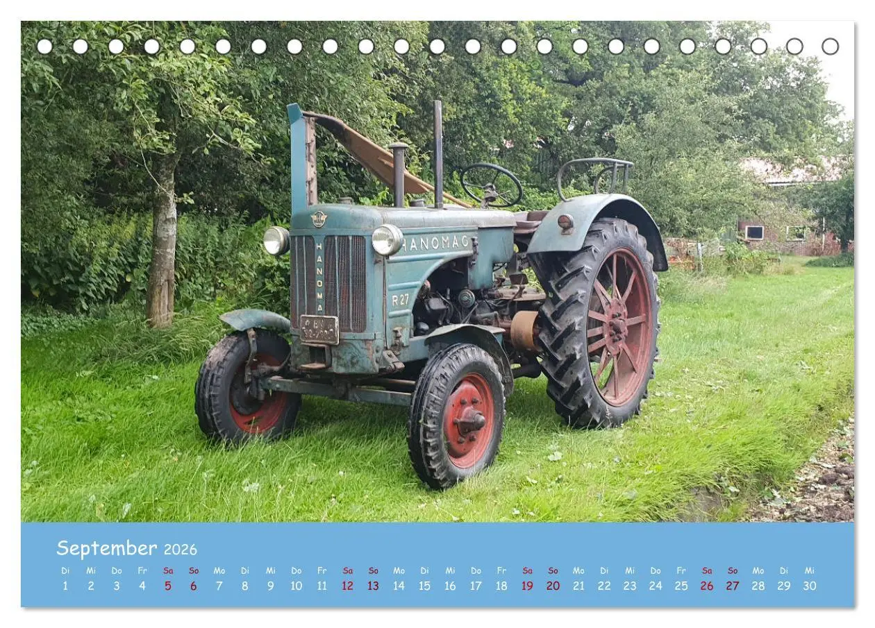 Bild: 9783457653418 | Historische Traktoren 2026 (Tischkalender 2026 DIN A5 quer),...