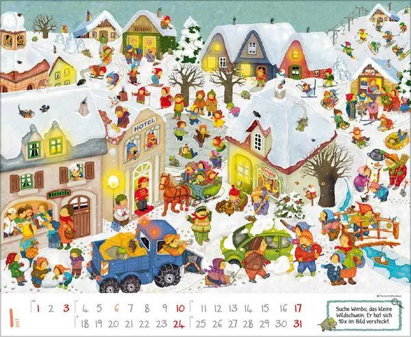 Bild: 9783819303418 | Wimmelkalender 2027 | Verlag Korsch | Kalender | 14 S. | Deutsch