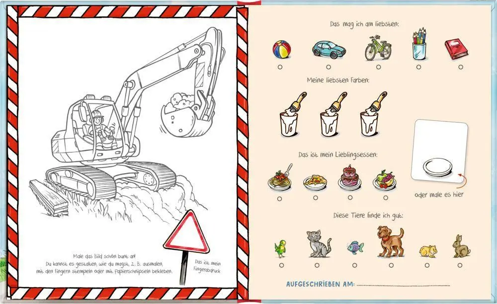 Bild: 4050003723518 | Freundebuch Meine Kindergartenfreunde - Bunte Fahrzeuge | Dennis Mertz