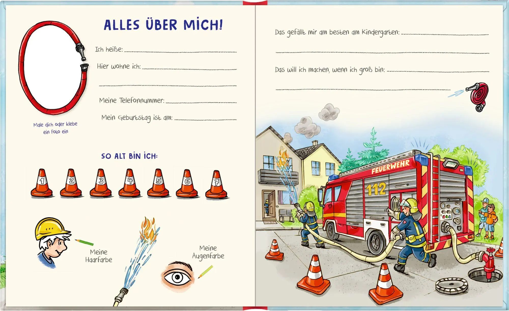 Bild: 4050003723518 | Freundebuch Meine Kindergartenfreunde - Bunte Fahrzeuge | Dennis Mertz