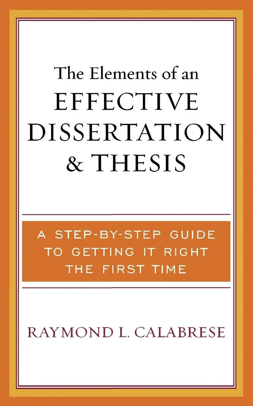 Cover: 9781578863518 | Elements of an Effective Dissertation and Thesis | Calabrese | Buch