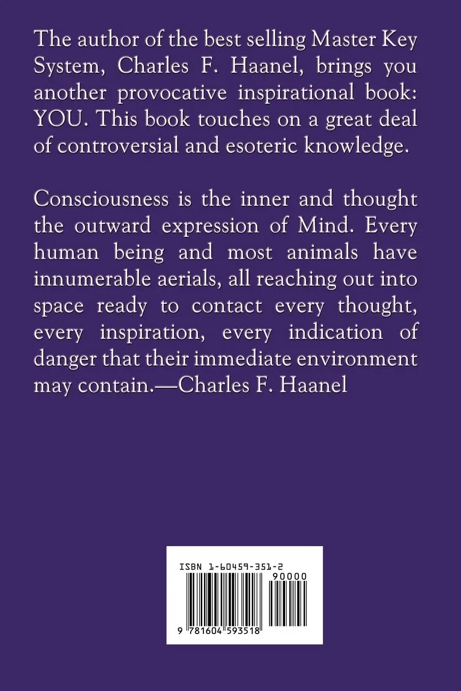 Rückseite: 9781604593518 | You | Charles F. Haanel | Taschenbuch | Kartoniert / Broschiert | 2008