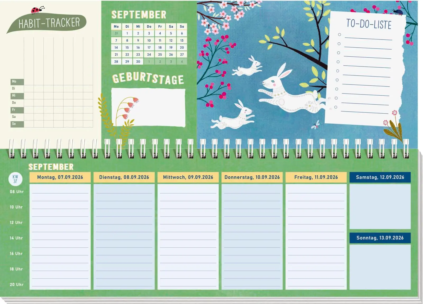 Bild: 4036442013618 | Tischkalender 2026 quer: Lebe wild und voller Wunder | Groh Verlag
