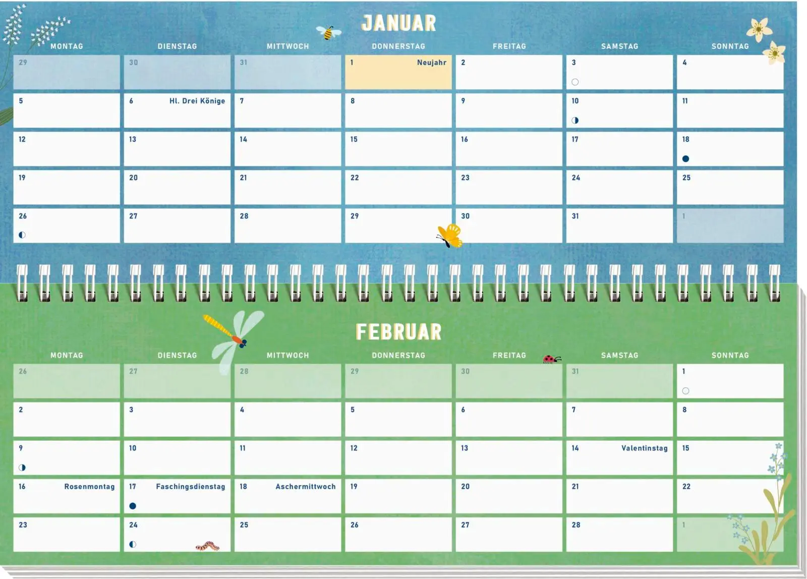 Bild: 4036442013618 | Tischkalender 2026 quer: Lebe wild und voller Wunder | Groh Verlag