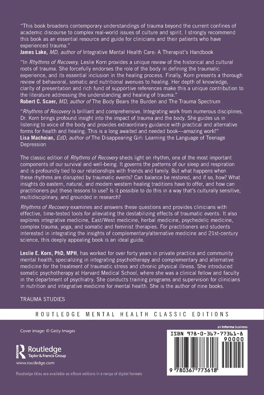 Rückseite: 9780367773618 | Rhythms of Recovery | Trauma, Nature, and the Body | Leslie E. Korn