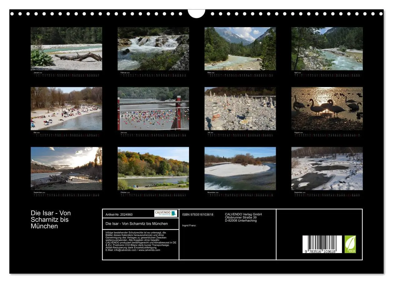 Bild: 9783516103618 | Die Isar - Von Scharnitz bis München (Wandkalender 2026 DIN A3...