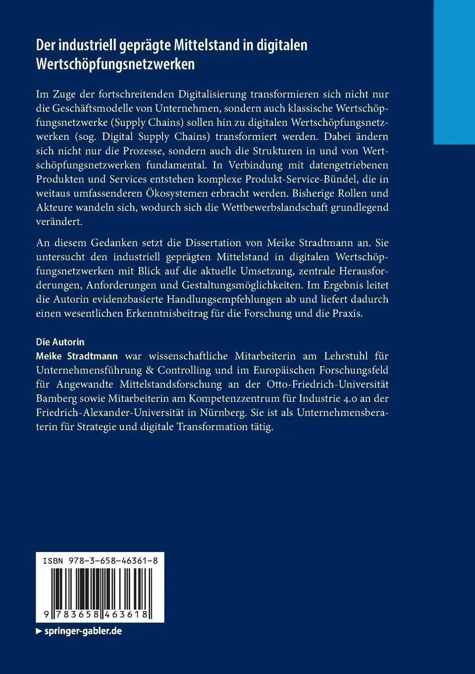 Rückseite: 9783658463618 | Der industriell geprägte Mittelstand in digitalen...